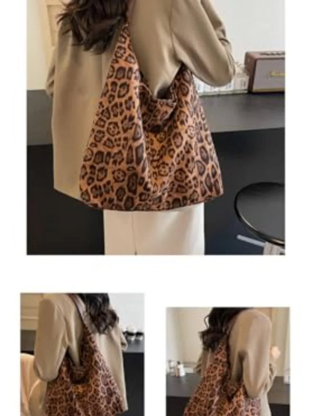 BRAND NEW Cheetah Leopard Print Tote Bag Large Capacity Bag